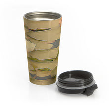 Load image into Gallery viewer, Water Lilies | Stainless Steel Travel Mug | 15oz | Black | Green
