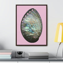 Load image into Gallery viewer, Abalone Shell Exterior | Framed Canvas | Orchid Pink Background

