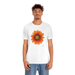 Gazania Flower Orange | Unisex Ringspun Short Sleeve T-Shirt