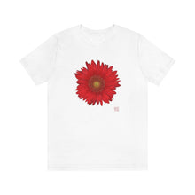 Load image into Gallery viewer, Gerbera Daisy Flower Red | Unisex Ringspun Short Sleeve T-Shirt
