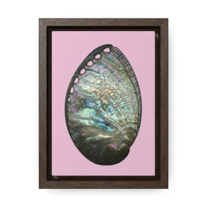 Abalone Shell Exterior | Framed Canvas | Orchid Pink Background