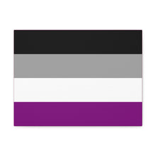 Load image into Gallery viewer, Asexual Pride Flag | Canvas Print | Hot Pink Sides

