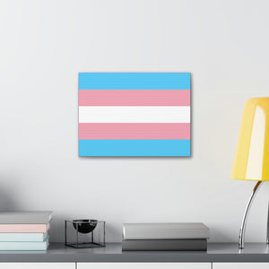 Transgender Pride Flag | Canvas Print | Hot Pink Sides