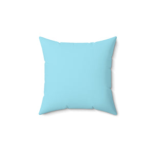 Hawkweed Flower Yellow  | Square Throw Pillow | Sky Blue