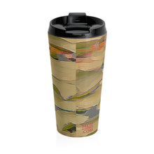 Load image into Gallery viewer, Water Lilies | Stainless Steel Travel Mug | 15oz | Black | Green

