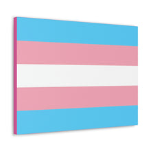 Load image into Gallery viewer, Transgender Pride Flag | Canvas Print | Hot Pink Sides
