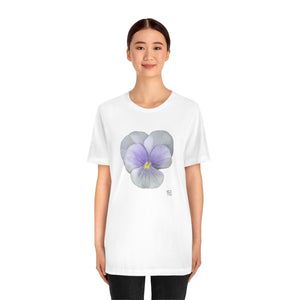 Pansy Viola Flower Lavender | Unisex Ringspun Short Sleeve T-Shirt