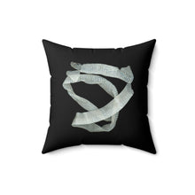 Load image into Gallery viewer, Throw Pillow | Mexican Milk Snake Shed Skin by Matteo | Black | 16x16 Dark Cottagecore Goblincore Gothic
