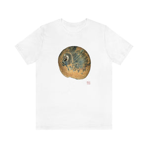 Moon Snail Shell Black & Rust Apical | Unisex Ringspun Short Sleeve T-Shirt