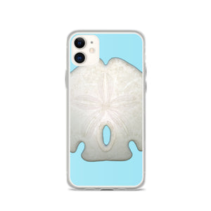 Arrowhead Sand Dollar Shell Top | iPhone Case | Sky Blue Background