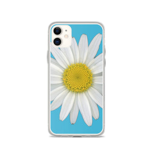 iPhone Case | Shasta Daisy Flower White | Pool Blue Background