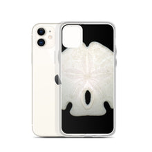 Load image into Gallery viewer, Arrowhead Sand Dollar Shell Top | iPhone Case | Black Background
