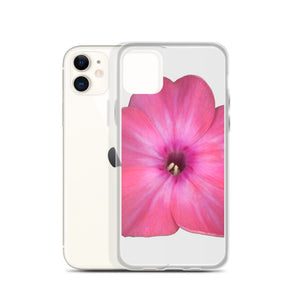 Phlox Flower Detail Pink | iPhone Case | Silver Background