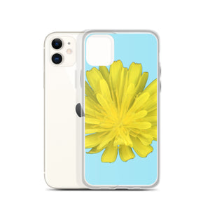 iPhone Case | Hawkweed Flower Yellow | Sky Blue Background