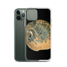 Load image into Gallery viewer, iPhone Case | Moon Snail Shell Black &amp; Rust Apical | Black Background

