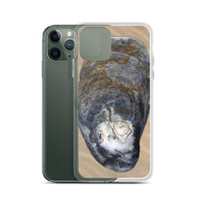 Load image into Gallery viewer, iPhone Case | Oyster Shell Blue Right Exterior | Sand Background
