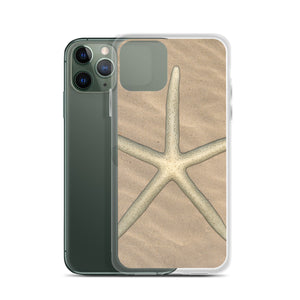 iPhone Case | Finger Starfish Shell Top | Sand Background