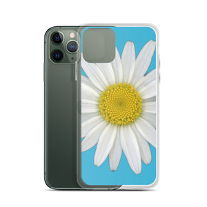 Shasta Daisy Flower White | iPhone Case | Pool Blue Background