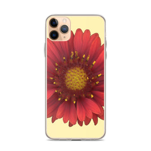Gerbera Daisy Flower Red | iPhone Case | Sunshine Background