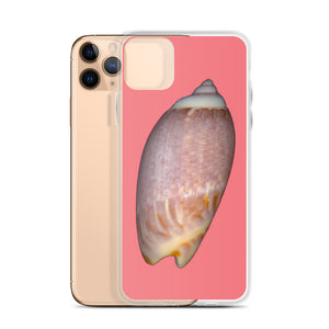 iPhone Case | Olive Snail Shell Brown Dorsal | Salmon Background