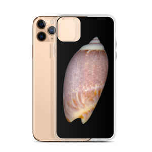 Olive Snail Shell Brown Dorsal | iPhone Case | Black Background