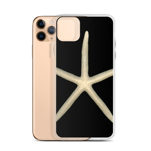 iPhone Case | Finger Starfish Shell Top |Black Background