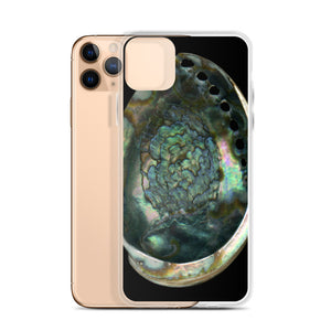 Abalone Shell Interior | iPhone Case | Black Background