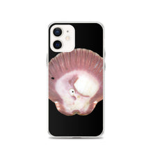 Load image into Gallery viewer, iPhone Case | Scallop Shell Magenta Left Exterior | Black Background
