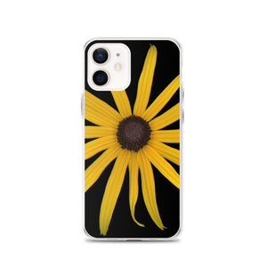 iPhone Case | Black-eyed Susan Rudbeckia Flower Yellow | Black Background