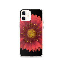 Load image into Gallery viewer, iPhone Case | Blanket Flower Gaillardia Red | Black Background
