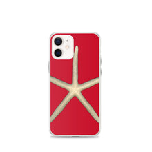Load image into Gallery viewer, iPhone Case | Finger Starfish Shell Top | Red Background
