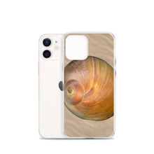 Load image into Gallery viewer, iPhone Case | Moon Snail Shell Shark&#39;s Eye Apical | Sand Background
