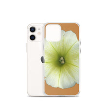 Load image into Gallery viewer, Petunia Flower Yellow-Green | iPhone Case | Camel Brown Background

