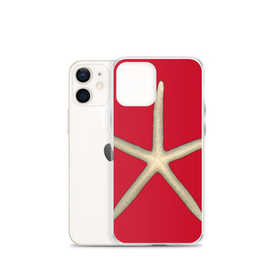 iPhone Case | Finger Starfish Shell Top | Red Background