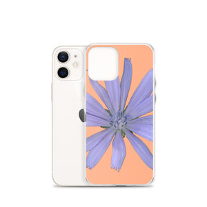 Chicory Flower Blue | iPhone Case | Peach Background