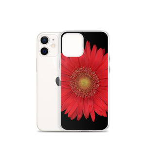 Gerbera Daisy Flower Red | iPhone Case | Black Background