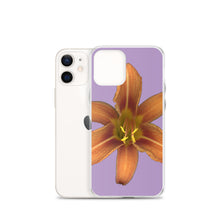 Load image into Gallery viewer, Orange Daylily Flower | iPhone Case | Lavender Background

