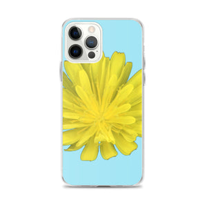 iPhone Case | Hawkweed Flower Yellow | Sky Blue Background