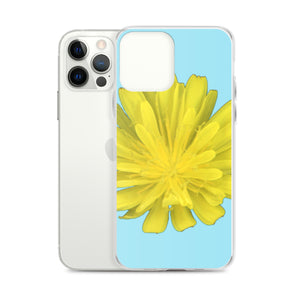 iPhone Case | Hawkweed Flower Yellow | Sky Blue Background