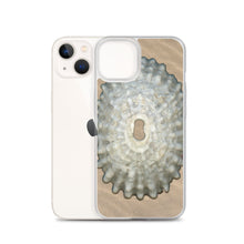 Load image into Gallery viewer, Keyhole Limpet Shell White Exterior | iPhone Case | Sand Background
