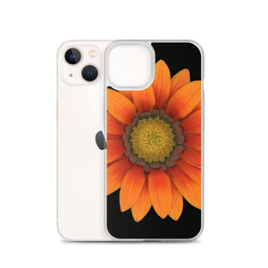 Gazania Flower Orange | iPhone Case | Black Background