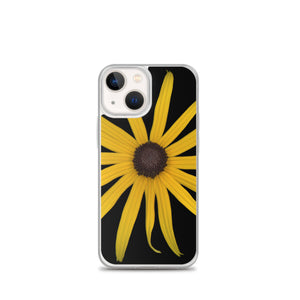 iPhone Case | Black-eyed Susan Rudbeckia Flower Yellow | Black Background