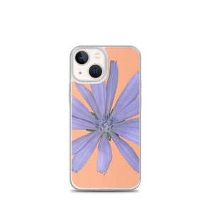 iPhone Case | Chicory Flower Blue | Peach Background