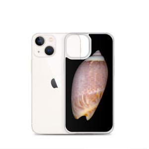 Olive Snail Shell Brown Dorsal | iPhone Case | Black Background