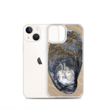 Load image into Gallery viewer, Oyster Shell Blue Right Exterior | iPhone Case | Sand Background
