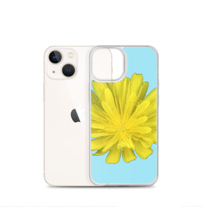 iPhone Case | Hawkweed Flower Yellow | Sky Blue Background