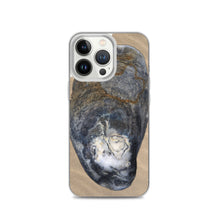 Load image into Gallery viewer, iPhone Case | Oyster Shell Blue Right Exterior | Sand Background
