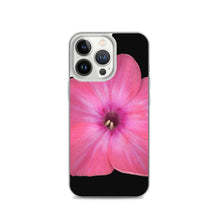 Load image into Gallery viewer, iPhone Case | Phlox Flower Detail Pink | Black Background
