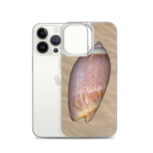 Load image into Gallery viewer, iPhone Case | Olive Snail Shell Brown Dorsal | Sand Background
