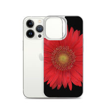 Load image into Gallery viewer, iPhone Case | Gerbera Daisy Flower Red | Black Background
